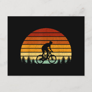 Vintages Sonnenuntergang Mountainbike-Geschenk für Begleitkarte