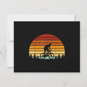 Vintages Sonnenuntergang Mountainbike-Geschenk für RSVP Karte