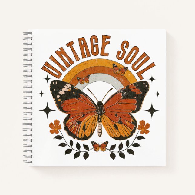 Vintages Soul Butterfly Journal Notizbuch (Vorderseite)