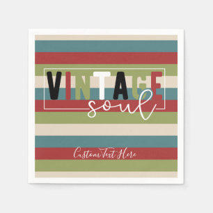 Vintages Soul Quote Retro-Farbmuster anpassen Serviette