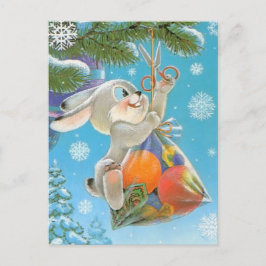 Vintages sowjetisches Neujahr/Weihnachts-Postkarte Postkarte