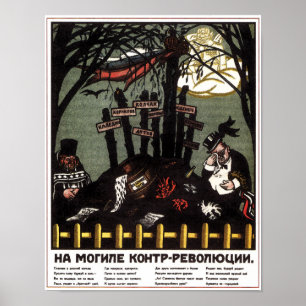 Vintages sowjetisches Propaganda-Poster Poster