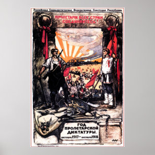 Vintages sowjetisches Propaganda-Poster Poster