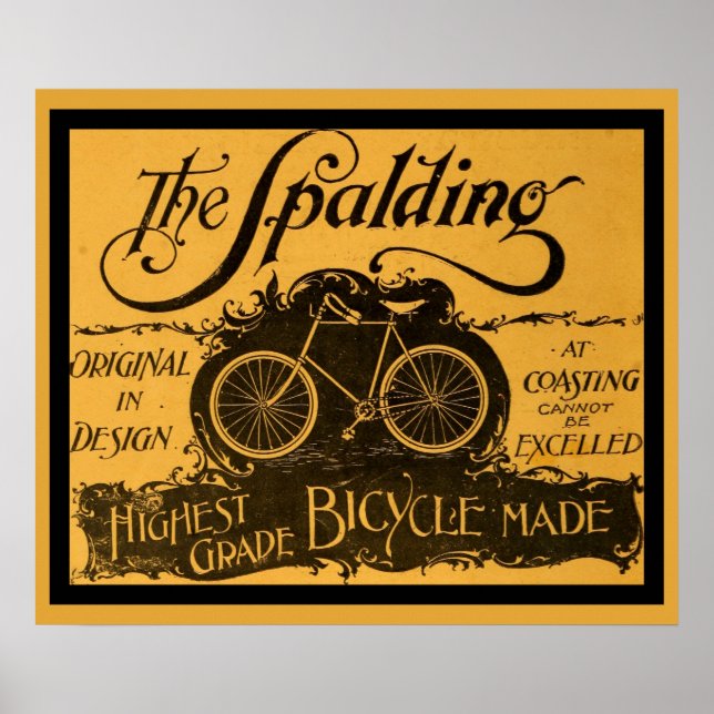 Vintages Spalding Bicycle Poster (Vorne)