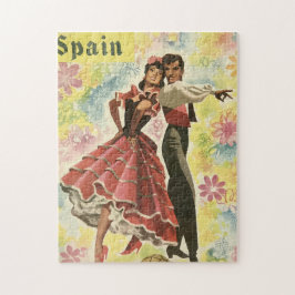 Vintages Spanien Reiseplakat, Flamenco-Tänzer Puzzle