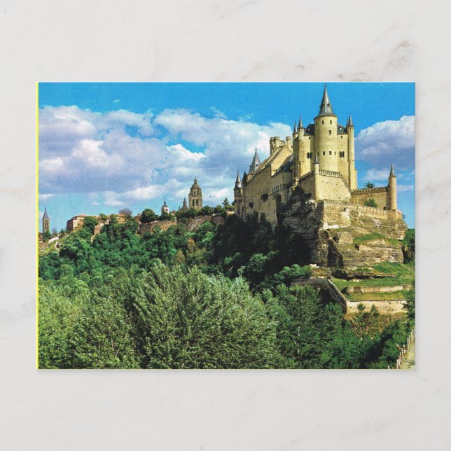 Vintages Spanien,    Segovia El Alchzar Postkarte (Vorderseite)