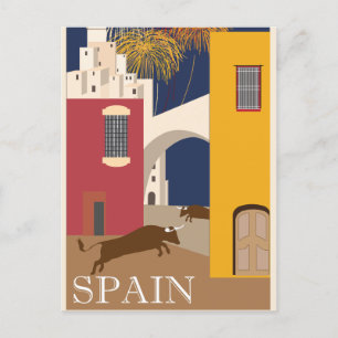 Vintages Spanien Tourismus Postkarte