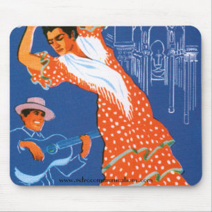 Vintages Spanisch-Reise-Bild Mousepad