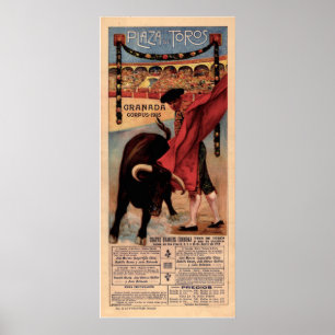 Vintages Spanisches Bullfight-Reiseplakat Poster