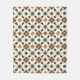 Vintages Spanisches Fliesenmuster Fleecedecke