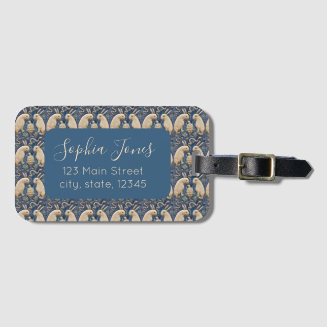 Vintages Spanisches Kaninchen Gepäckanhänger (Vorderseite (Horizontal))