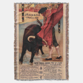 Vintages Spanisches Stierkampfschild Decke