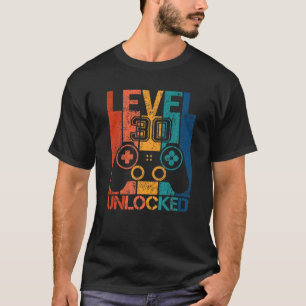 Vintages Spiel der Stufe 30 Unlocks 30 Geburtstags T-Shirt