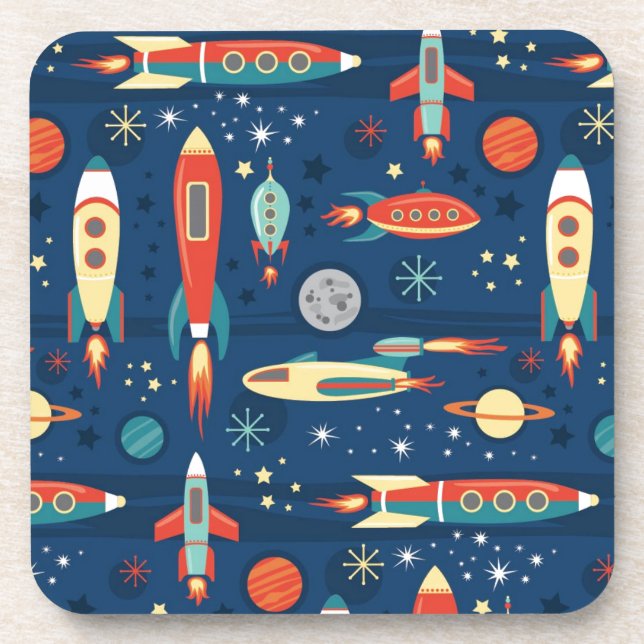 Vintages Spielzeug Rockets Untersetzer (Vorderseite)