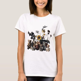 Vintages Spielzeug und Blume im Leben T-Shirt