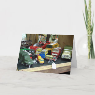 Vintages Spielzeug zum Verkauf Karte