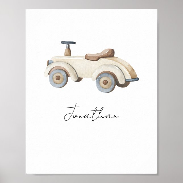 Vintages Spielzeugauto Poster (Vorne)