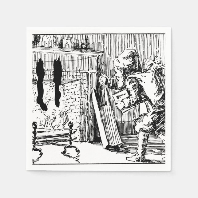 Vintages Spielzeugpapier Napkins Serviette (Vorderseite)