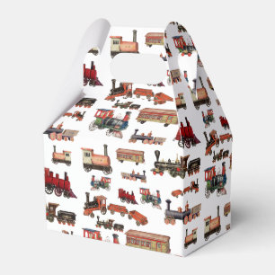 Vintages Spielzeugzug-Muster Geschenkschachtel