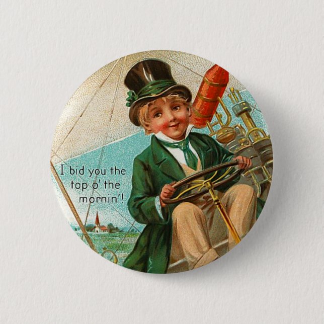 Vintages Spitzeno der Morgen-Knopf Button (Vorderseite)