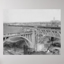 Vintages Spokane-Bahnposter