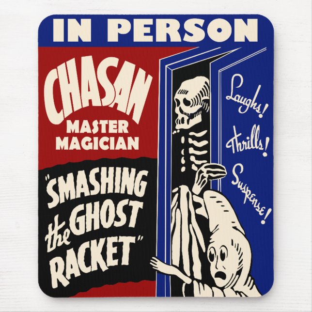 Vintages Spook-Show-Plakat Mousepad (Vorne)