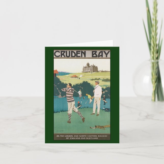 Vintages Sport-Golf in Schottland, Karte (Vorderseite)