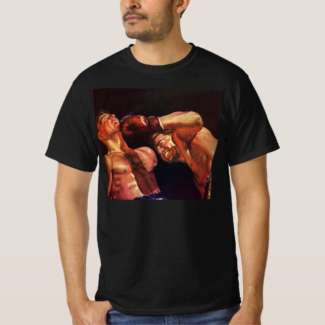 Vintages Sportboxen, Boxen Punching Fight T-Shirt (Vorderseite)