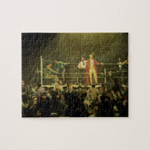 Vintages Sportboxen, Boxer im Kämpfen Puzzle