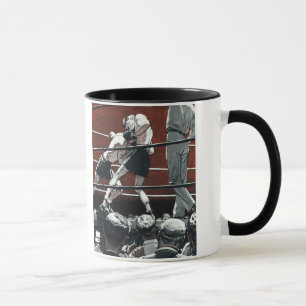 Vintages Sportboxen, Boxerkampf am Ring Tasse