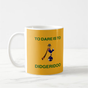 Vintages "Sporting Emblem" mit Didgeridoo Motif Kaffeetasse