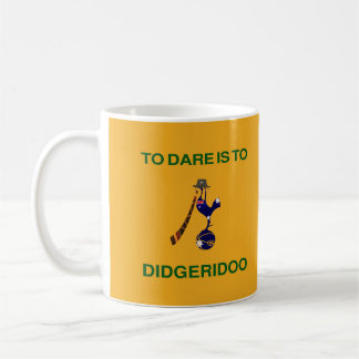Vintages "Sporting Emblem" mit Didgeridoo Motif Kaffeetasse