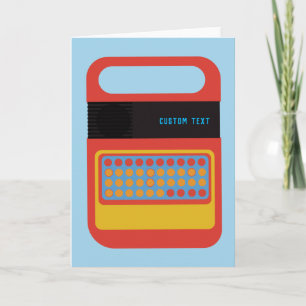 Vintages Sprechen und elektronische Rechtschreibun Karte