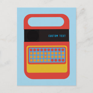 Vintages Sprechen und elektronische Rechtschreibun Postkarte