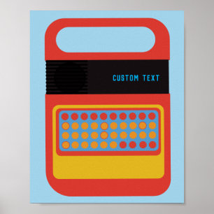 Vintages Sprechen und Rechtschreibspielzeug, perso Poster