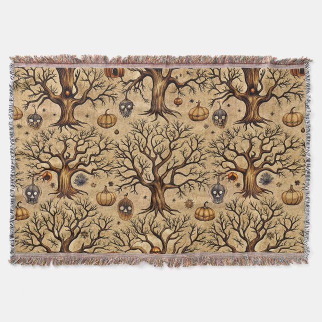 Vintages Spuk Baummuster Decke (Vorderseite)