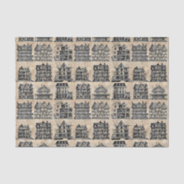 Vintages Spuk Dollhouse Gothic Seidenpapier