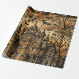 Vintages Spuk Haus (2) Geschenkpapier