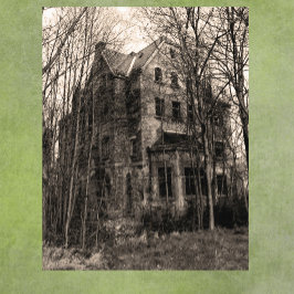 Vintages Spuk Haus Real Foto Halloween Dekor Poster