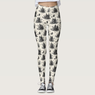 Vintages Spuk Haus- und Hexentoilmuster (2) Leggings