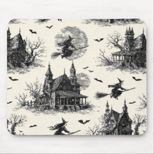Vintages Spuk Haus- und Hexentoilmuster (2) Mousepad