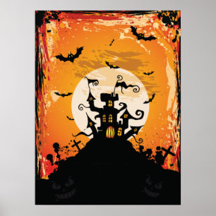 Vintages Spuk Hausposter Poster