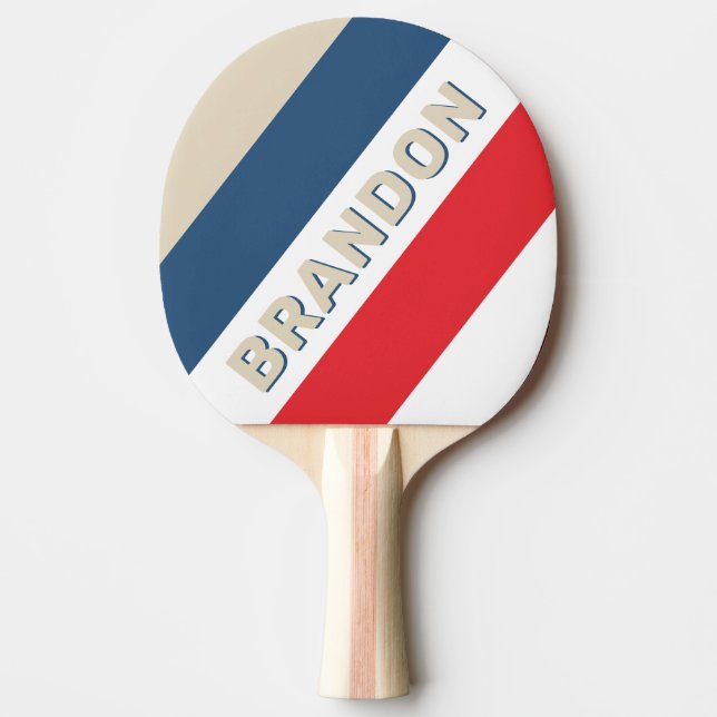 Vintages Squadron fett mit Namen gestrichen Tischtennis Schläger (Vorderseite)