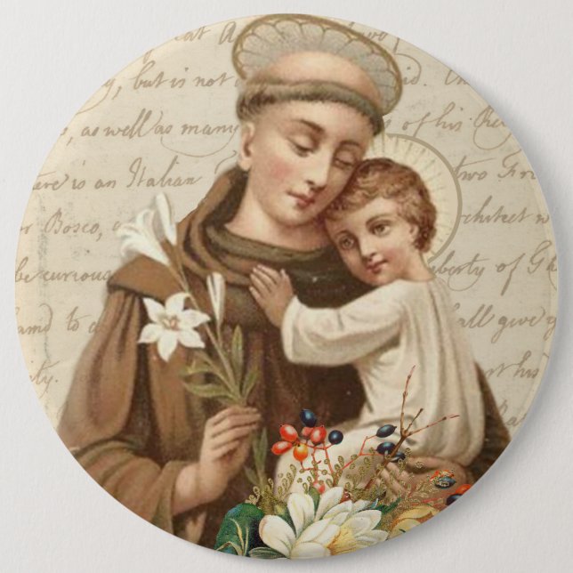 Vintages St- Anthonykinderjesus-mit Button (Vorderseite)
