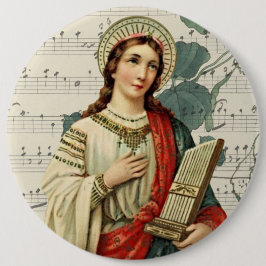 Vintages St- Ceciliagönner-Heiliges der Musiker Button