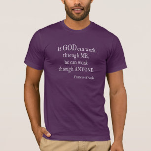 Vintages St Francis des Assisi Gott-religiösen T-Shirt