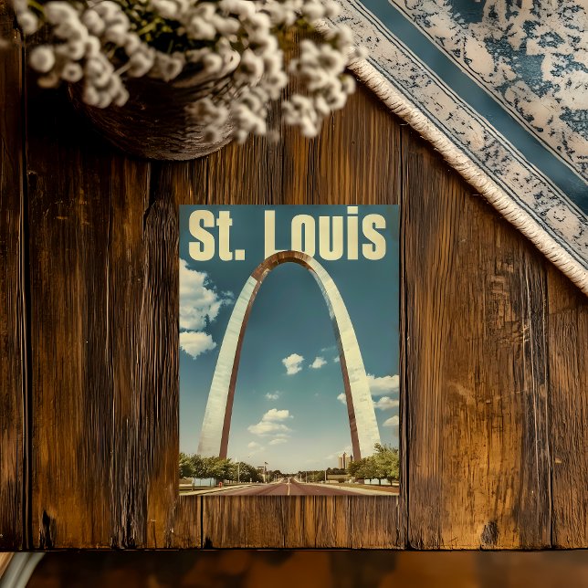 Vintages St. Louis Travel Poster Postkarte (Von Creator hochgeladen)