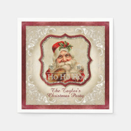Vintages St. Nicholas Santa Claus Weihnachts-Party Serviette