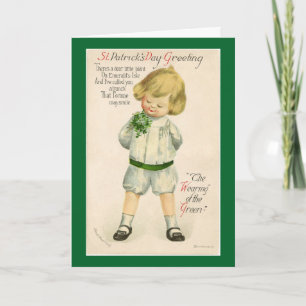 Vintages St Patrick Tageskind Karte