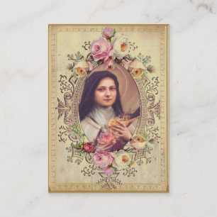 Vintages St. Therese der kleine Blumen-Novena/die Visitenkarte